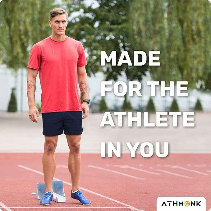 Athmonk Flotek Quick Dry Running Activewear Shorts for Men with Phone Zipper Back Pockets